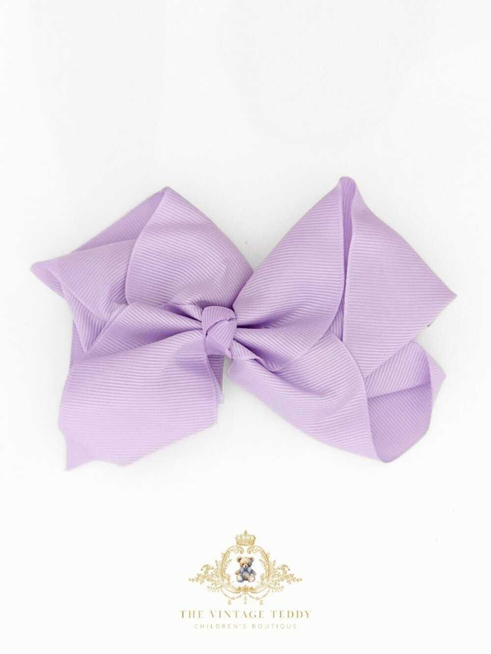 Pretty Girls Hair Bows Grosgrain Ribbon Clips Hair Accessories Lavender 6 Inch - Picture 2 of 3